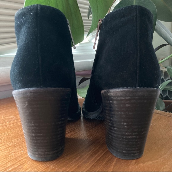 AQUATALIA Black Suede Heeled Ankle Boots - Picture 3 of 4
